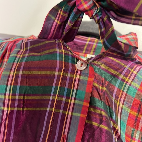 AUTHENTIC Yves Saint Laurent Long Sleeve Bow Blouse - Picture 4 of 5